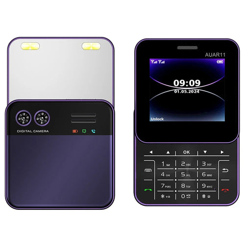 AUAR11 Dual SIM Standby Rotating 2G Phone with 2.4 inch Color Screen - Purple - 1