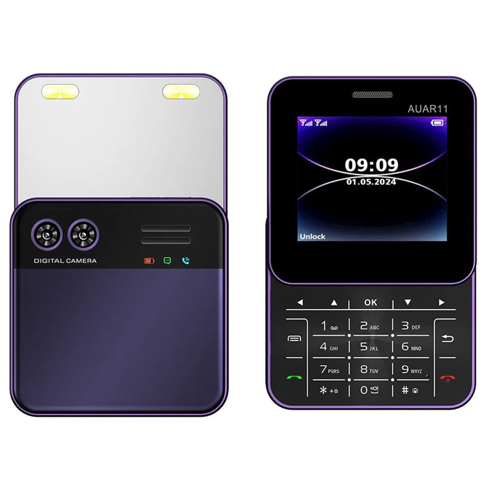 AUAR11 Dual SIM Standby Rotating 2G Phone with 2.4 inch Color Screen - Purple - 1