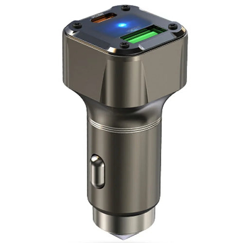 K25 Car Charger Adapter PD 30W Super Charger Fast Charging Metal Window Breaker - 1