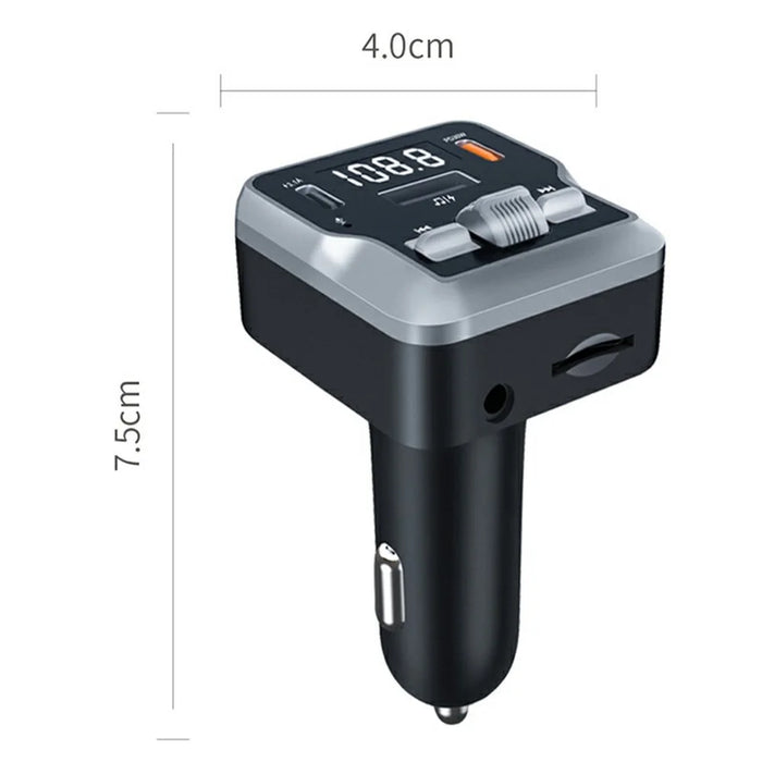 C64 Bluetooth-compatible 5.3 Car Adapter PD 30W Car Charger Handsfree Calling Audio Receiver MP3 Music Player - 7