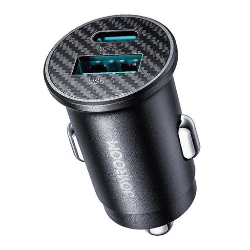 JOYROOM JR-CCN16 Mini 15W Car Charger Adapter USB-A+Type-C Dual USB Port Charger - 1