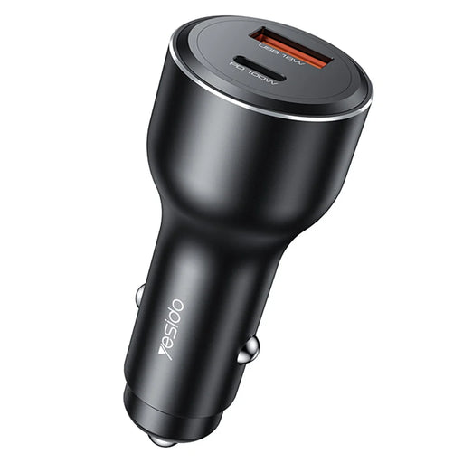 YESIDO Y65 USB+Type-C Dual Port Car Charger PD 100W + QC 18W Fast Charging Adapter - 1