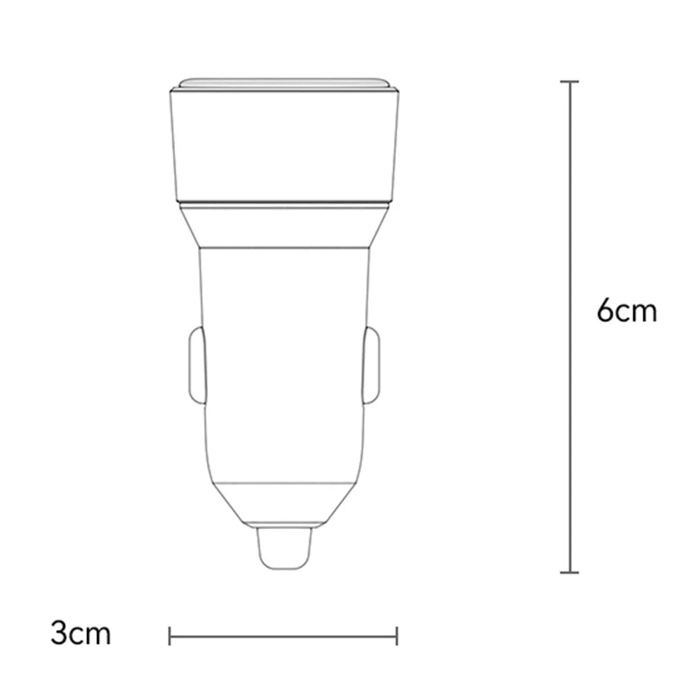 YESIDO Y64 50W USB+Type-C Dual Port Car Charger Fast Charging Cigarette Lighter Adapter - 6