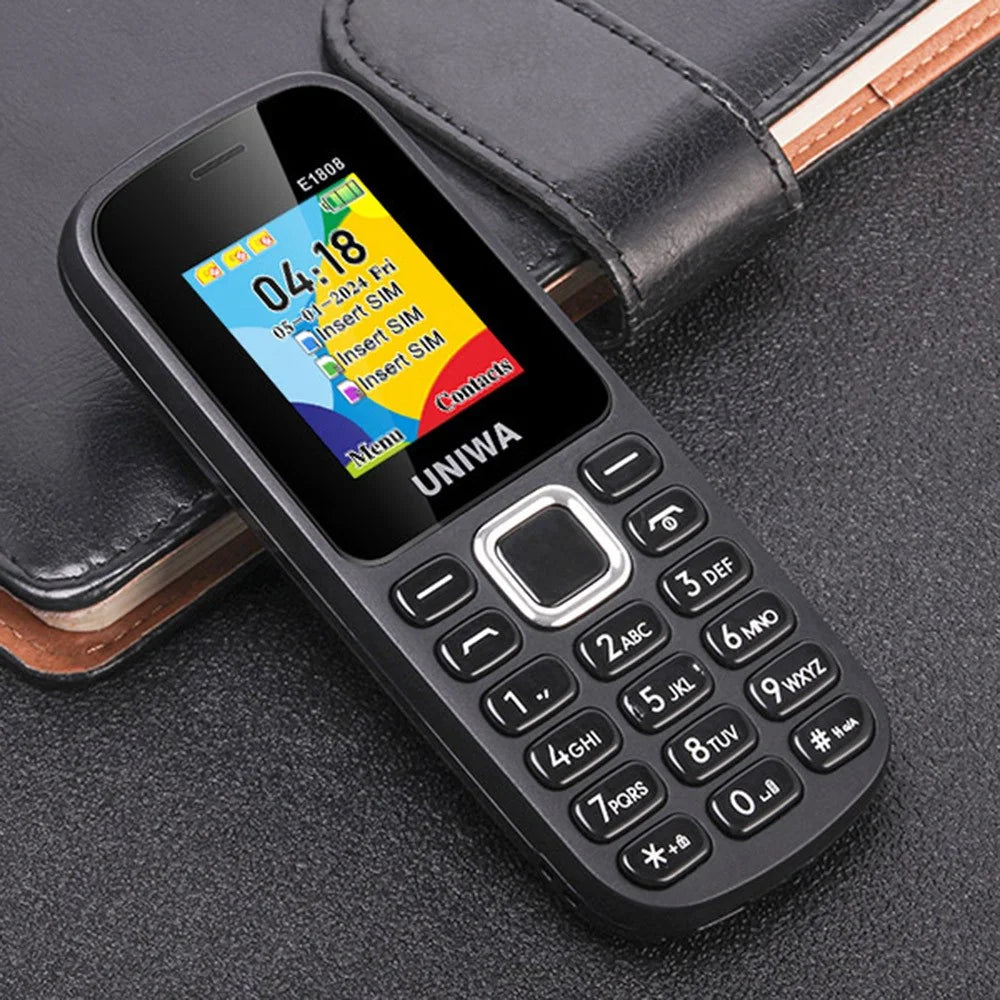 UNIWA E1808 1.77 Inch 3 SIM Card 3 Standby Phone with Flashlight Radio Function - Blue - 7