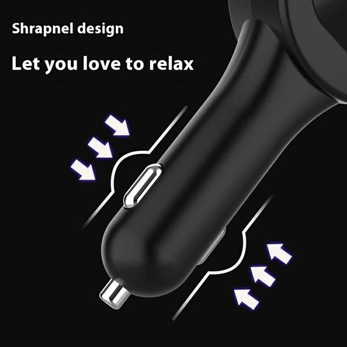 PT-3 Fast Charging Car Charger Built-In Retractable Cable Smart Multi-Function 3-in-1 Auto Adapter - 5