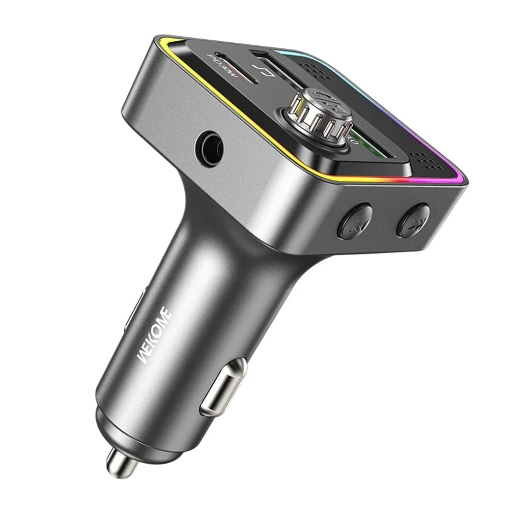 WEKOME WP-C62 48W Bluetooth-compatible MP3 Car Charger Fast Charging Dual USB Charger - 1