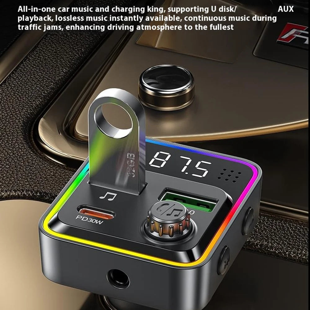 WEKOME WP-C62 48W Bluetooth-compatible MP3 Car Charger Fast Charging Dual USB Charger - 2