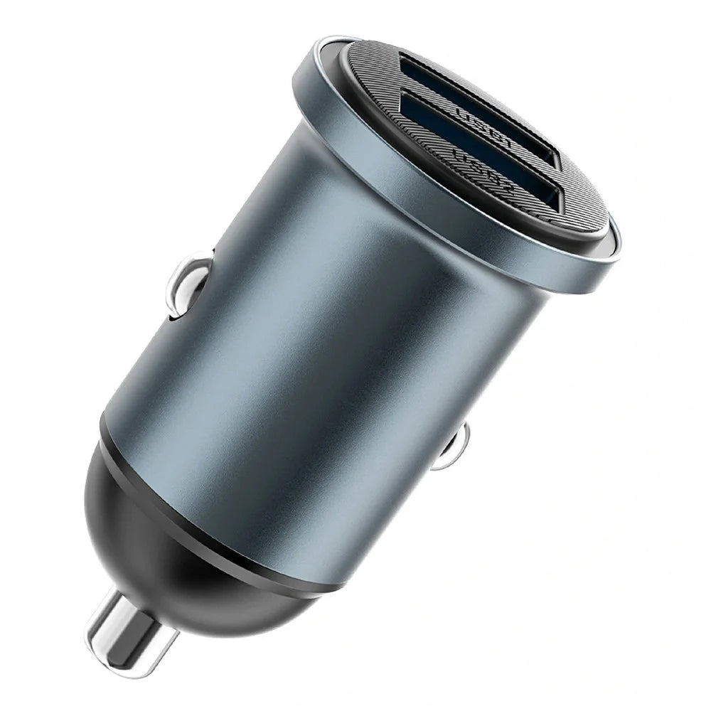 WIWU Wi-CC031 Nano Lite 12W Aluminum Alloy Car Charger Dual USB QC3.0 Fast Charging Adapter - 2