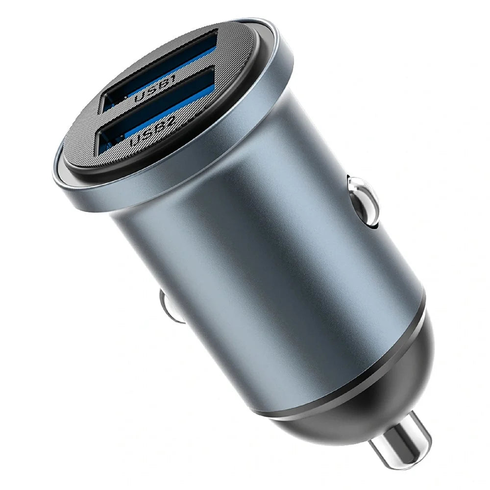 WIWU Wi-CC031 Nano Lite 12W Aluminum Alloy Car Charger Dual USB QC3.0 Fast Charging Adapter - 4