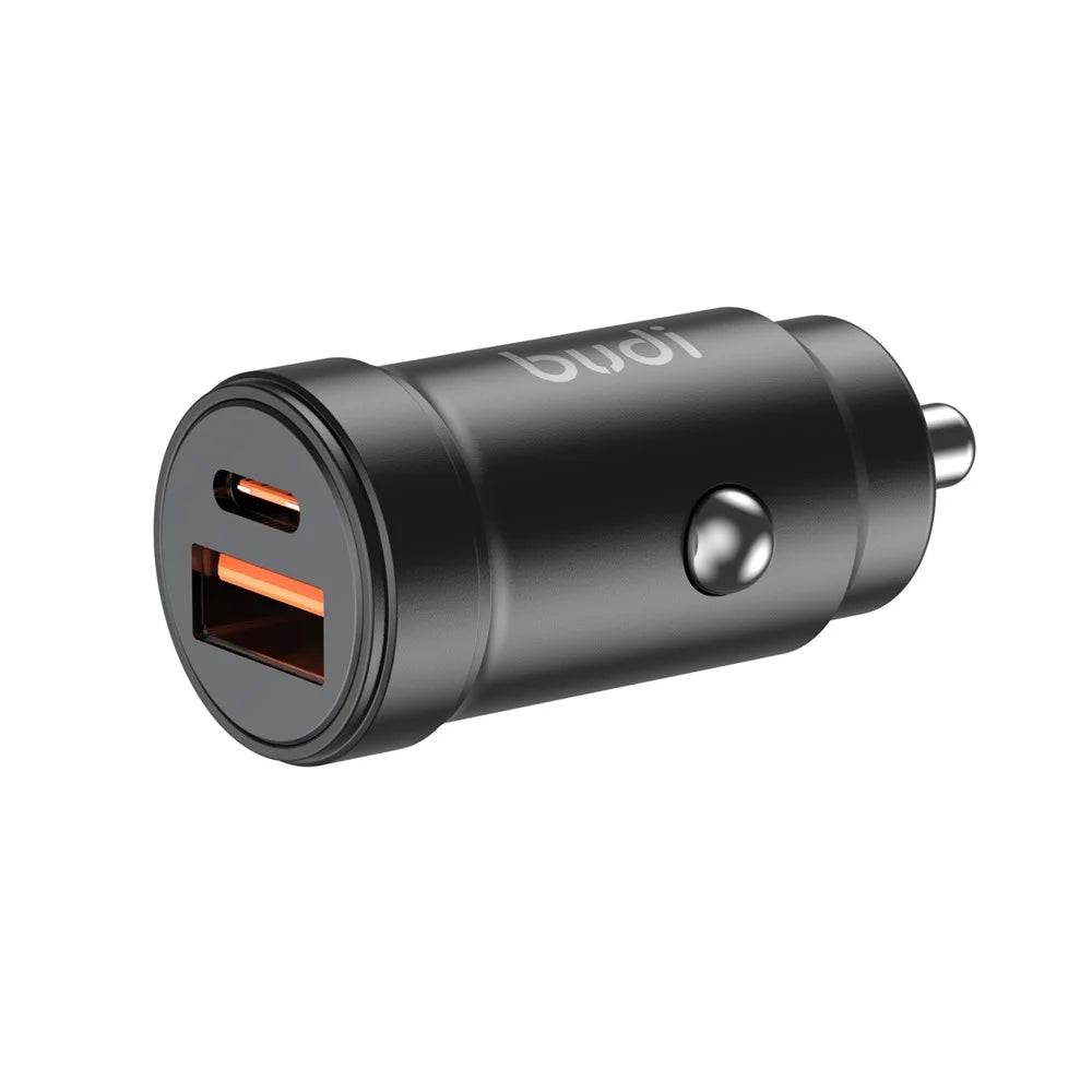 BUDI CC602B Mini Car Charger 48W Quick Charge USB A + USB C Dual Port Cigarette Lighter Adapter - 3