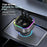 GE03 Voltage Display Car Charger with Retractable Cable and Ambient Light PD 65W Fast Charging Adapter - 4