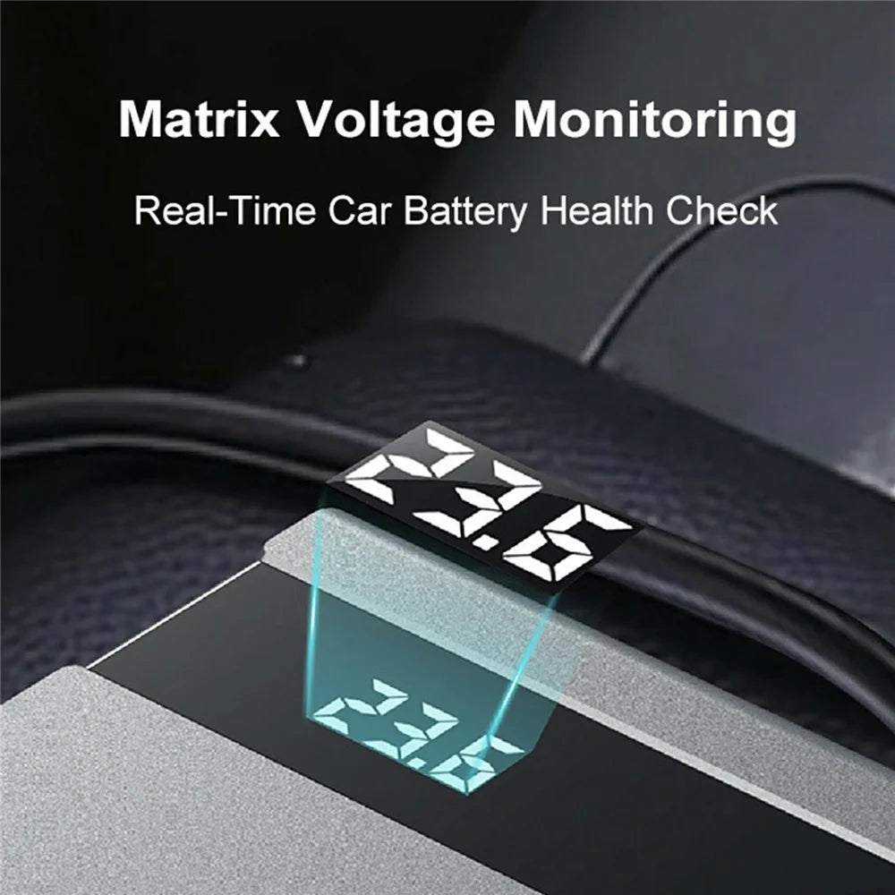 GE06 Voltage Display 120W Car Cigarette Lighter Splitter Adapter with PD 65W Fast Charging Retractable Cable - 5
