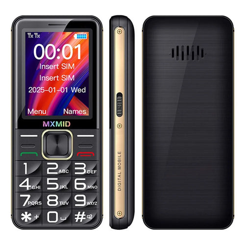 MXMID G880pro 2.4 Inch Display Phone Dual SIM Standby Bar Phone with Big Keys / Flashlight - Black - 1