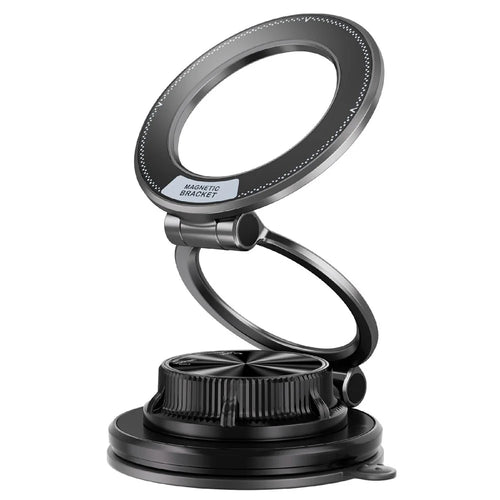SD17 Car Phone Mount Holder Suction Cup Dashboard Navigation Portable Vacuum Suction Magnetic Phone Stand - Black - 1