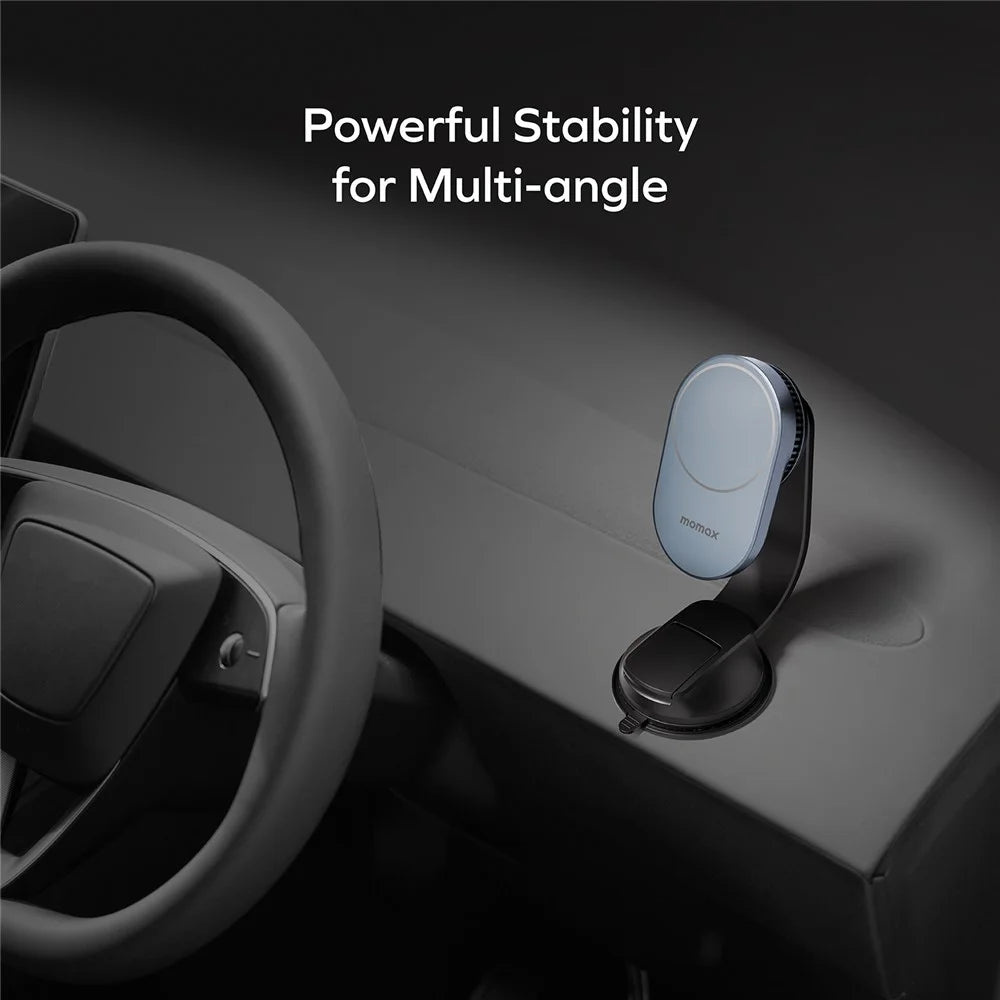 MOMAX 1-Move Q.Mag Magnetic Wireless Car Charger 25W Fast Charging Car Mount for Cell Phones - 6