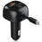 K10 Car Charger with Retractable Cable Type-C + USB-A PD 20W QC 3.0 Fast Charging Cigarette Lighter - Black - 1