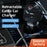 K10 Car Charger with Retractable Cable Type-C + USB-A PD 20W QC 3.0 Fast Charging Cigarette Lighter - Black - 2