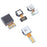 1 Set For Samsung Galaxy A32 5G SM-A326B OEM Rear Camera Lens Module Part (Without Logo) - 3