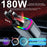 LC-039 5-in-1 Dual Retractable Cable Car Charger RGB Starry Sky Light USB-C iP (5-14) 120W Fast Charging Adapter - 3