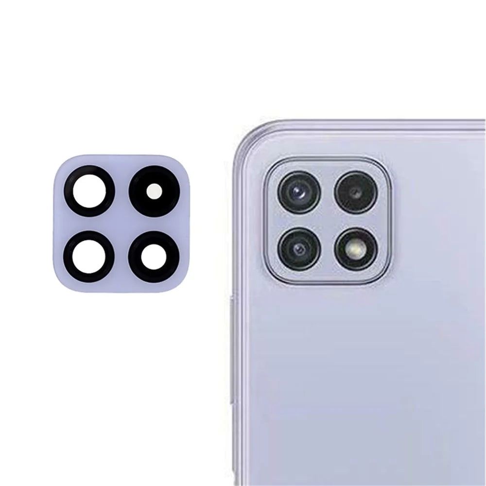 OEM Rear Camera Rim Lens Cover with Adhesive Sticker for Samsung Galaxy A22 4G (EU Version) A225 - Purple - 1