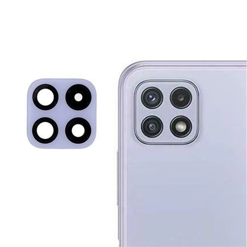 OEM Rear Camera Rim Lens Cover with Adhesive Sticker for Samsung Galaxy A22 4G (EU Version) A225 - Purple - 1