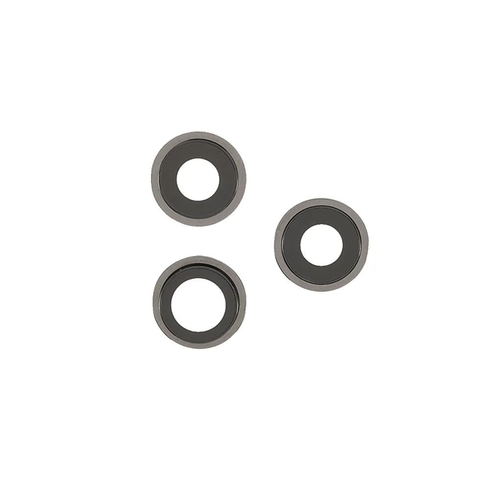 OEM Rear Back Camera Lens Ring Repair Cover with Glass Lens Replacement for iPhone 12 Pro 6.1 inch - Black - 2