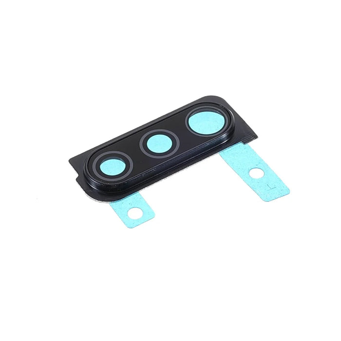 OEM Rear Back Camera Lens Ring Cover with Glass Lens Replacement for Samsung Galaxy A30s A307 - Black - 3