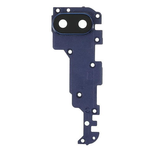 OEM Back Camera Lens Ring Cover with Glass Lens Replacement (without Logo) for Samsung Galaxy A10s A107 - Blue - 1