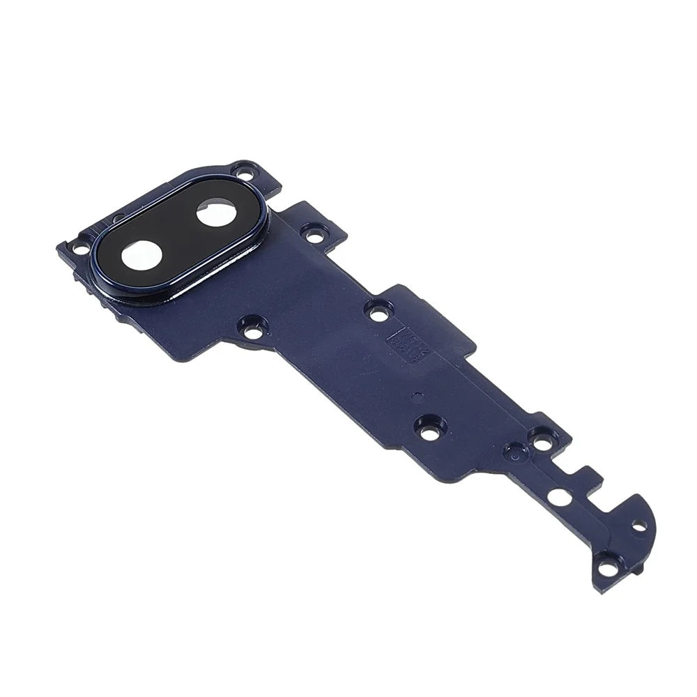 OEM Back Camera Lens Ring Cover with Glass Lens Replacement (without Logo) for Samsung Galaxy A10s A107 - Blue - 3