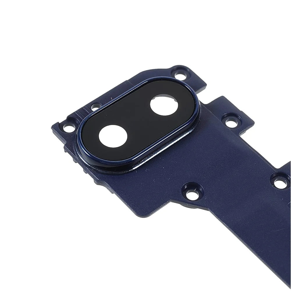 OEM Back Camera Lens Ring Cover with Glass Lens Replacement (without Logo) for Samsung Galaxy A10s A107 - Blue - 5