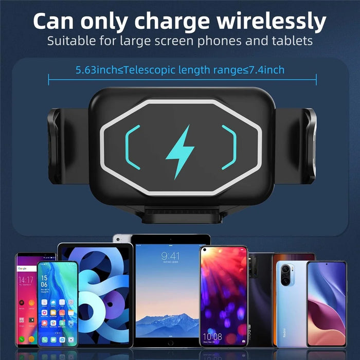 S15 Car Dashboard/Air Vent Mount Automatic Clamping Wireless Charger Phone Holder Charging Stand - 2