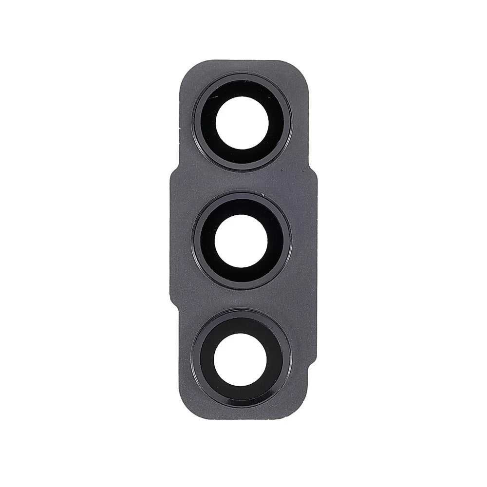 For Samsung Galaxy S21 FE 5G OEM Back Camera Lens Ring Cover with Glass Lens Replacement (without Logo) - Grey - 1