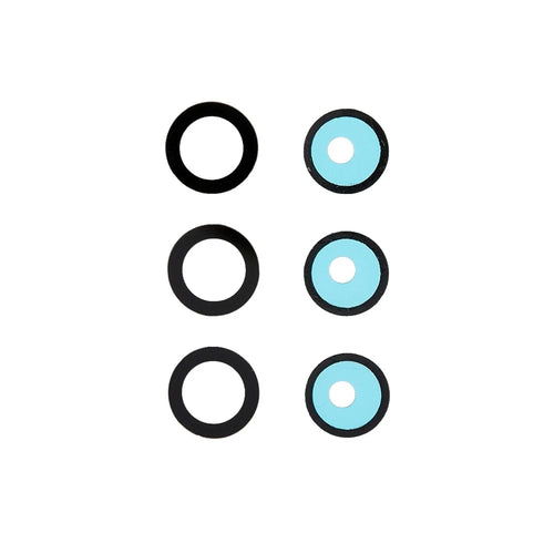 For Samsung Galaxy S22 5G S901/S22+ 5G S906 3Pcs/Set OEM Rear Camera Rim Lens Cover with Sticker (without Logo) - 1
