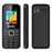UNIWA E1802 2G Bar Phone 1800mAh Battery Function Cell Phone for Seniors and Kids - Black - 1