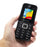 UNIWA E1802 2G Bar Phone 1800mAh Battery Function Cell Phone for Seniors and Kids - Black - 3