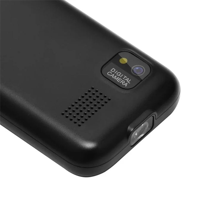 UNIWA E1802 2G Bar Phone 1800mAh Battery Function Cell Phone for Seniors and Kids - Black - 6