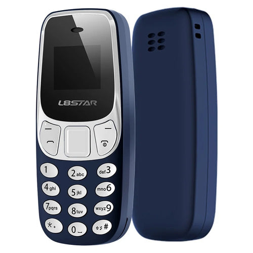 L8STAR BM10 Dual SIM Bluetooth-Compatible Mini Bar Phone 2G GSM 0.66 Inch Screen Cell Phone - Blue - 1