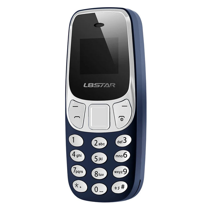 L8STAR BM10 Dual SIM Bluetooth-Compatible Mini Bar Phone 2G GSM 0.66 Inch Screen Cell Phone - Blue - 2