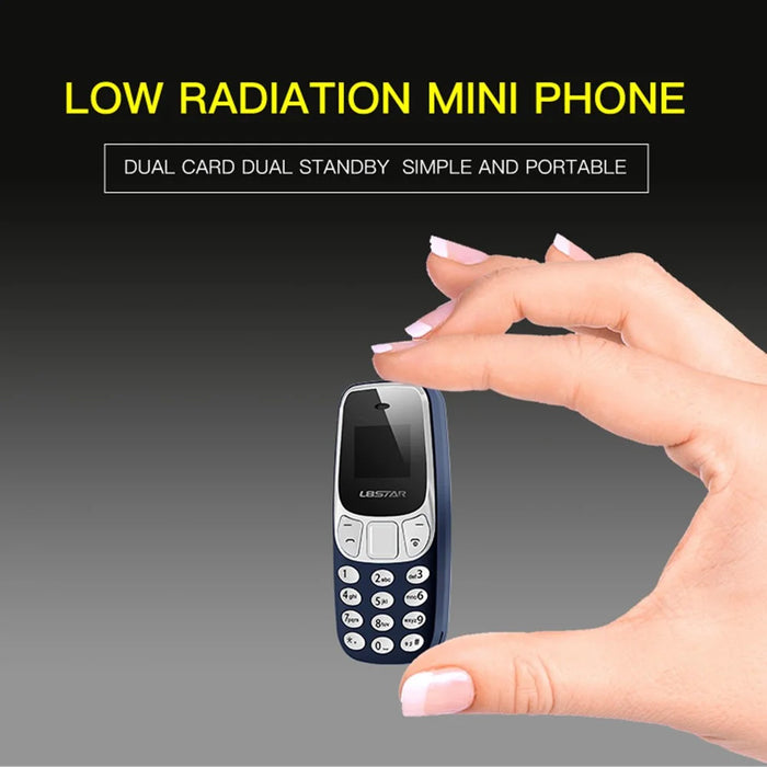 L8STAR BM10 Dual SIM Bluetooth-Compatible Mini Bar Phone 2G GSM 0.66 Inch Screen Cell Phone - Blue - 4