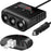 TR12 100W 4 USB Ports Car Charger LED Display Voltage Detection 3 Cigarette Lighter Sockets Charging Adapter - 6