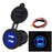 ZH-526F Dual USB Port Car Charger 4.2A Fast Charging Power Charger with Dual LED Ring Light - Blue - 4