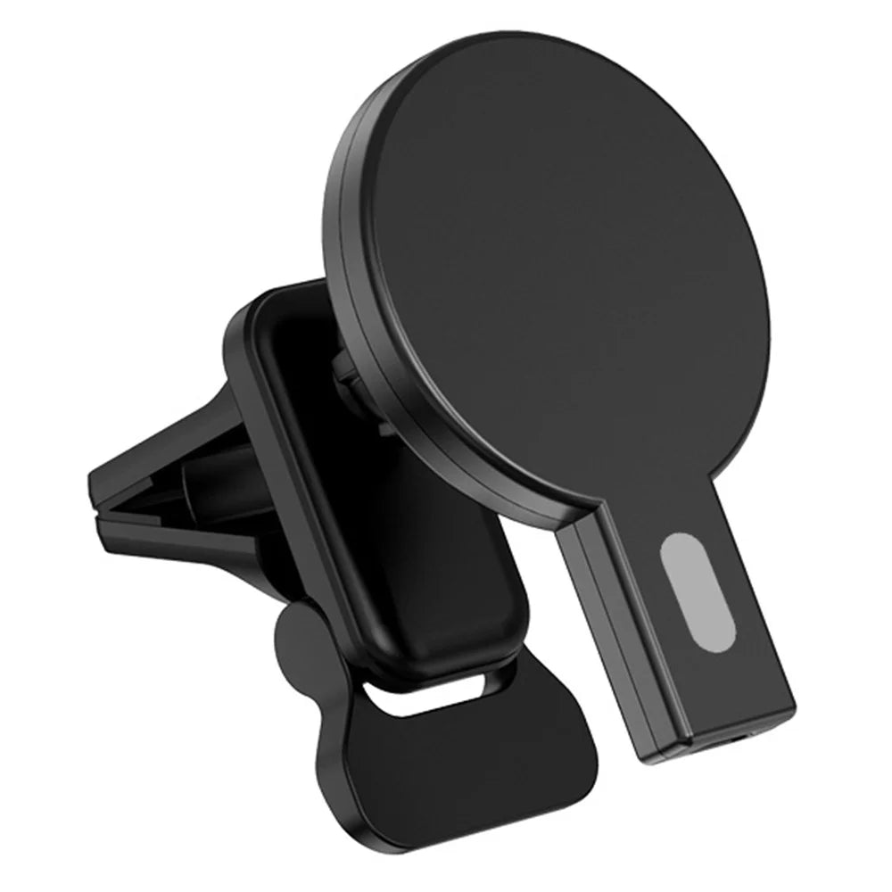 JJT-973 Air Outlet Clip Portable 15W Fast Charging Car Magnetic Wireless Charger - Black - 1