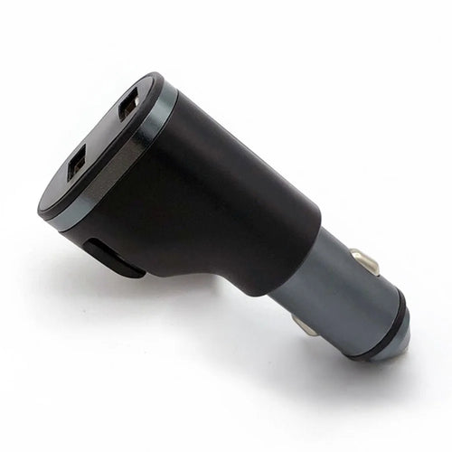 Dual USB Car Charger Digital Display Car Charging Socket Safety with Seatbelt Cutter Hammer Glass Window Breaker - 1