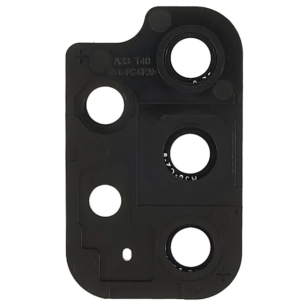 For Samsung Galaxy A33 5G A336 / A53 5G A536 / A73 5G A736 OEM Back Camera Lens Ring Cover with Glass Lens Replacement (without Logo) - Black - 3