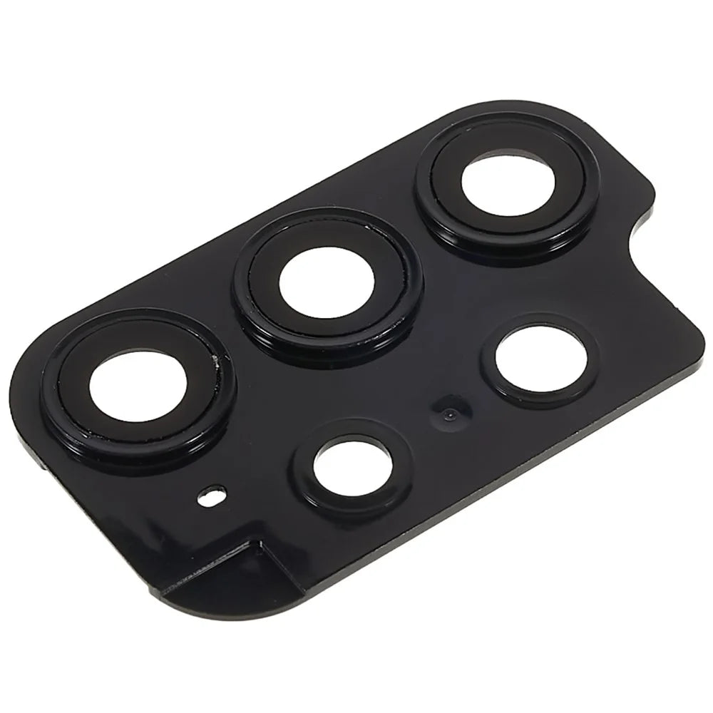 For Samsung Galaxy A33 5G A336 / A53 5G A536 / A73 5G A736 OEM Back Camera Lens Ring Cover with Glass Lens Replacement (without Logo) - Black - 5