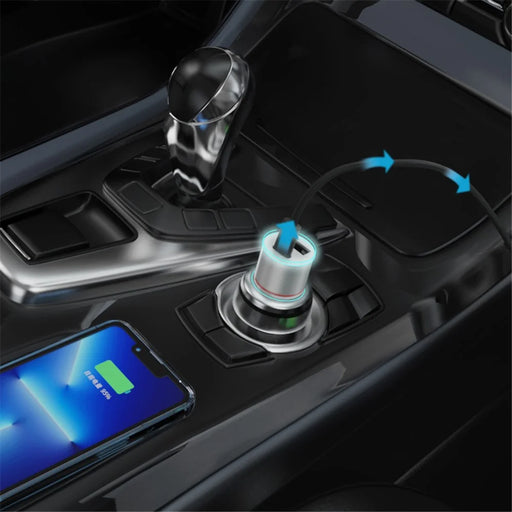 YOOBAO YB-213 42.5W Type-C + USB Car Charger Dual Port Mobile Phone Fast Charging Power Adapter - 2