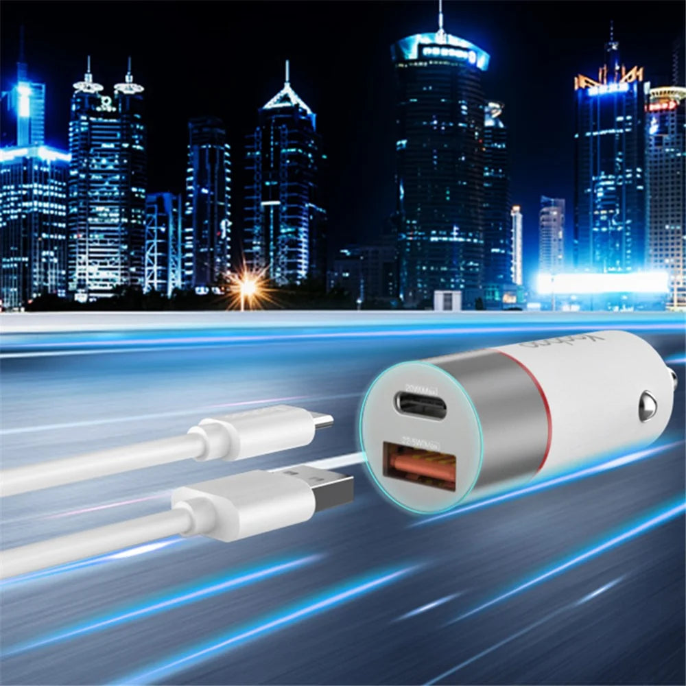 YOOBAO YB-213 42.5W Type-C + USB Car Charger Dual Port Mobile Phone Fast Charging Power Adapter - 3