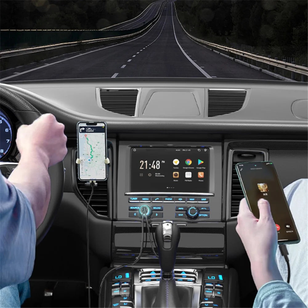 YOOBAO YB-213 42.5W Type-C + USB Car Charger Dual Port Mobile Phone Fast Charging Power Adapter - 6
