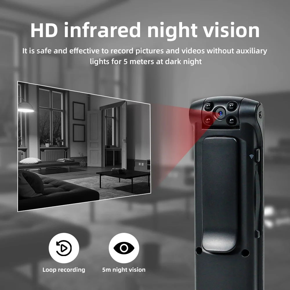 L01 Mini Pocket Camera Portable HD 1080P Camera Law Enforcement Recorder Sports DV Camera with Back Clip - 5