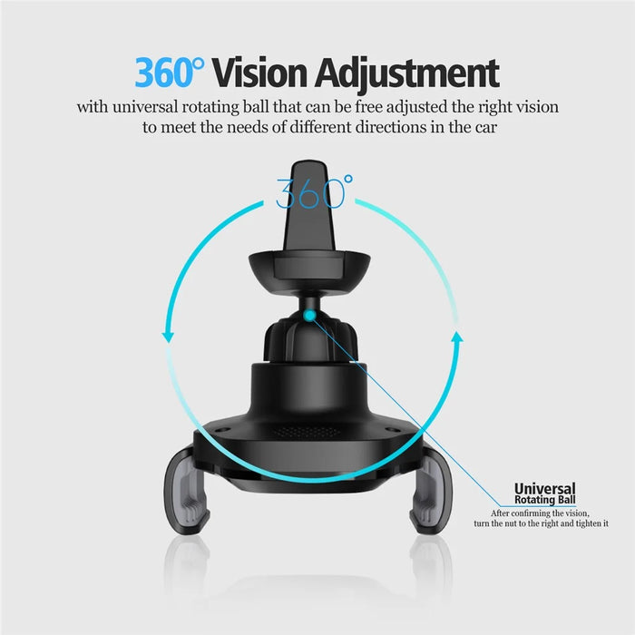 X15 Smart Sensor Wireless Car Charger Phone Mount Fast Charging Car Charger for iPhone 14 / 13 / 12 Series - 4